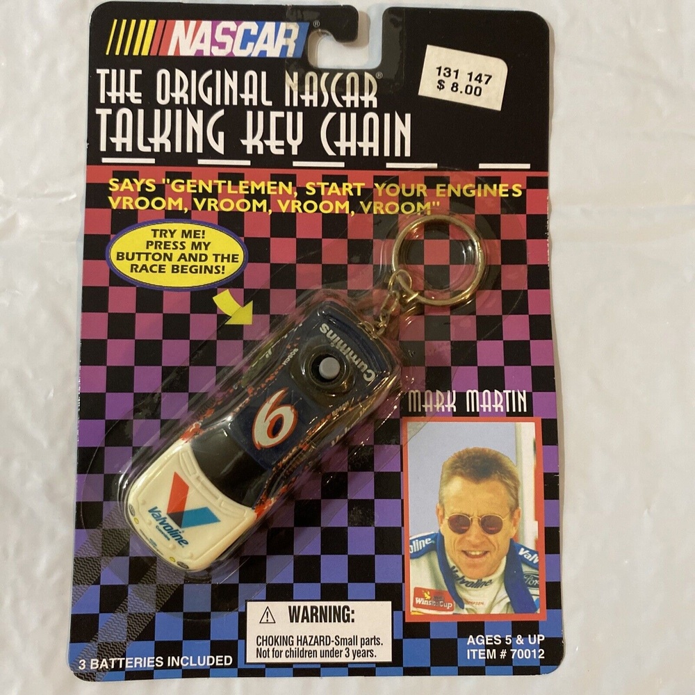 1998 Nascar Talking Keychain Mark Martin's #6 Valvoline Ford Taurus Racecar